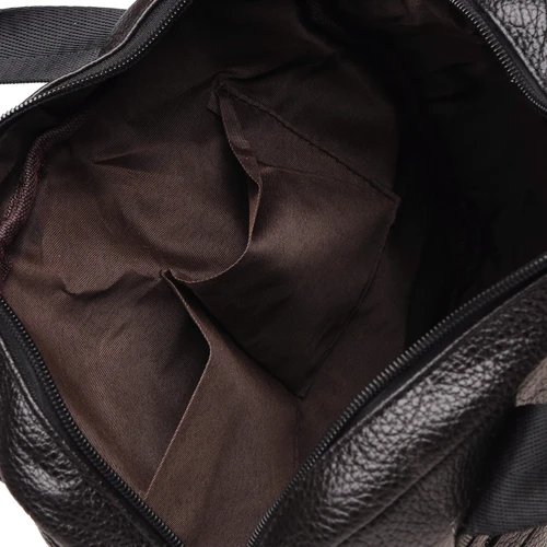 Мужская сумка планшет Borsa Leather черная (K18863-black): Застежка Молния
