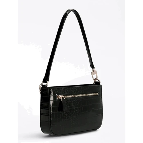 Женская сумка через плечо Guess Katey Mini Top Zip Shoulder черная (HWCG7870720-BLA): Пол Женский