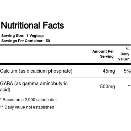 Solgar GABA 500 mg 100 Veg caps Гамма-аміномасляна кислота: Тип комплексні