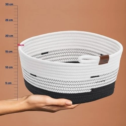 Корзина KELA Hedda черно-белый 32х30х17 см (24459)