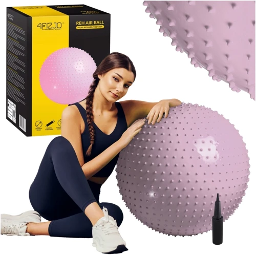 Мяч для фитнеса 4FIZJO Anti-Burst Pink массажный 65 см (4FJ0617)