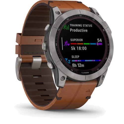 Смарт-часы Garmin Fenix 7X Sapphire Solar Titanium with Chestnut Leather Band (010-02541-19): Тип гаджета Взрослые смарт часы