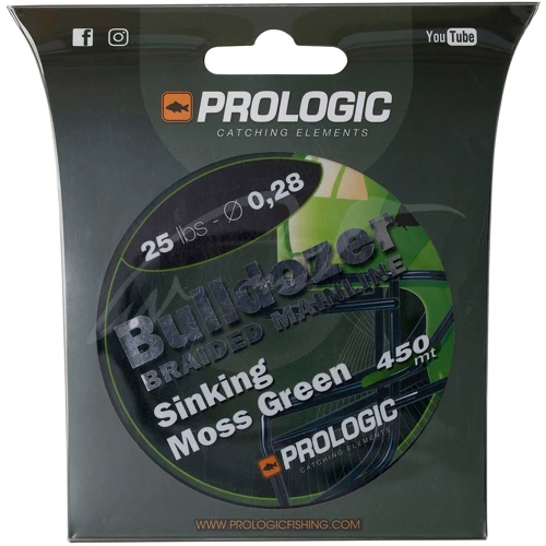 Шнур Prologic Bulldozer Braid 450m (Camo Green) 0.28mm 25lb/11.3kg (1846.12.41)