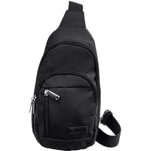 Мужская сумка-слинг DNK Leather черная (DNK-JOKER№4-BAG-1): Пол Мужской