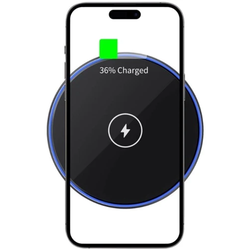 Зарядное устройство WIWU Wireless Charger Power Air Series 15W Wi-W012 Black for iPhone 16 I 15 I 14 I 13 I 12 series: Кабель в комплекте отсутствует