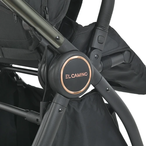 Коляска дитяча EL CAMINO ME 1078 VERSA Clover Black Чорний чорна рама (ME 1078 Clover Black) фото 9