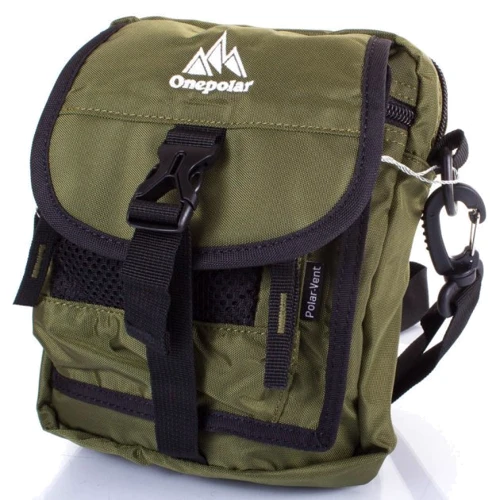 Мужская сумка через плечо Onepolar зеленая (W308-green)
