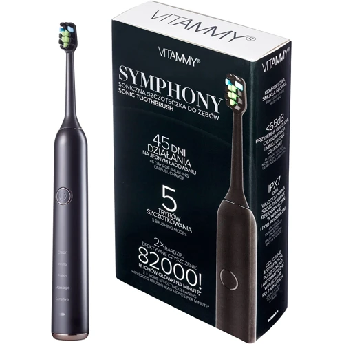 Головки для звуковой зубной щетки VITAMMY Symphony, 4 шт черные