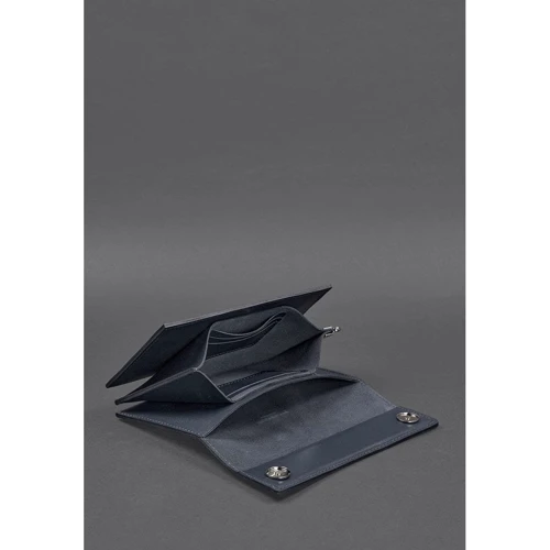 Мужская борсетка BlankNote синяя (BN-KLATCH-3-navy-blue): Стиль Повседневный (Casual)