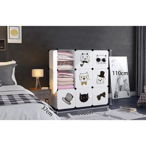 Модульна шафа-органайзер Hop-Sport Leobert Kids для дитячих іграшок біла (5903332074907)