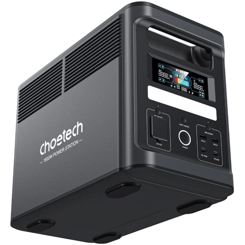Зарядна станція Choetech 1800W 1536Wh Black (BS065) UA: Виходи споживачів 220V, Автоприкуриватель, USB-C, USB-A