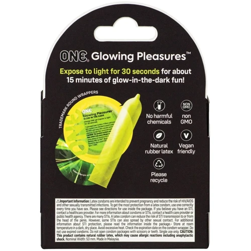Презервативы ONE Glowing Pleasures, 3 шт