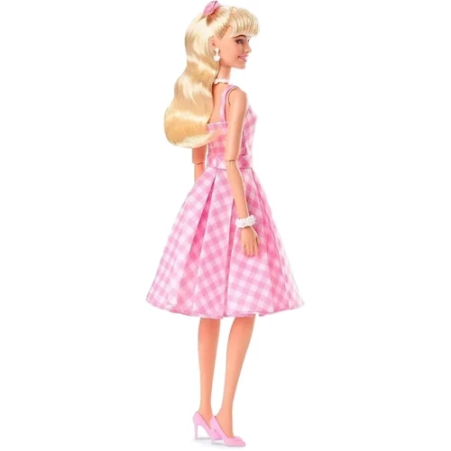 Коллекционная кукла Barbie The Movie Perfect Day Марго Робби в клетчатом платье (HPJ96) фото 8