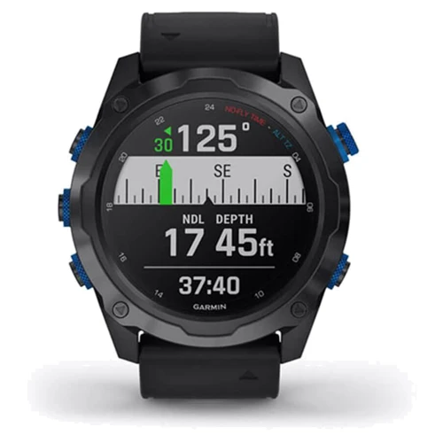 Смарт-годинник Garmin Descent Mk2i Titanium Carbon Gray DLC with Black Band (010-02132-01 / 11): Колір ремінця чорний