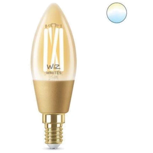 Умная лампочка WiZ, E14, 4.9W, 25W 370Lm, C35, 2000-5000K, Wi-Fi: Тип цоколя E14