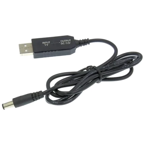 Кабель Dynamode кабель питания для роутера USB Cable to DC 5.5х2.1 mm 5v/9v/12v 1m Black