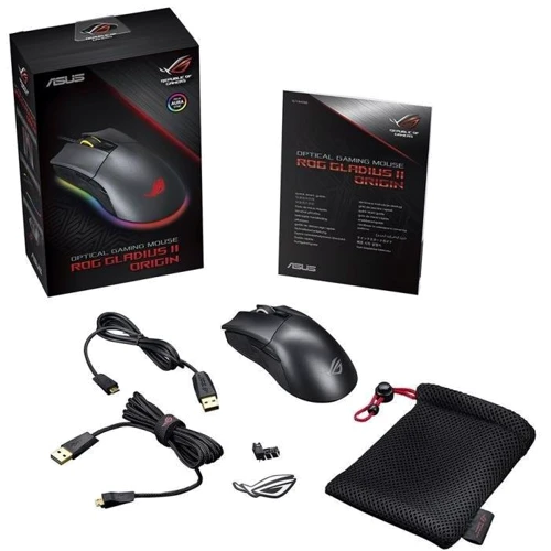 Мышь ASUS ROG Gladius II Origin USB Black for BUNDLE (90MP00U1-B0UC00): Тип сенсора оптический