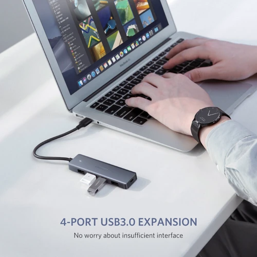Адаптер Ugreen Adapter CM219 USB to 4xUSB3.0+MicroUSB Space Gray (50985): Интерфейс подключения USB 3.0