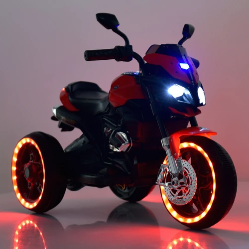 Дитячий електромотоцикл 3 колісний Bambi Racer BMW червоний (M 4533-3): Матеріал коліс пластик