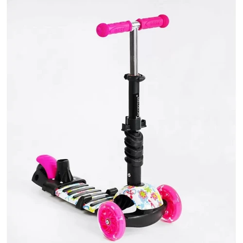 Детский самокат 5 в 1 Best Scooter LS-04588 Розовый: Тип тормоза ножной