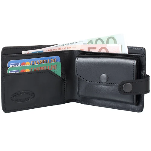 Мужское портмоне DNK Leather черное (DNK-Full-Purse col.J): Формат кошелька Вертикальный