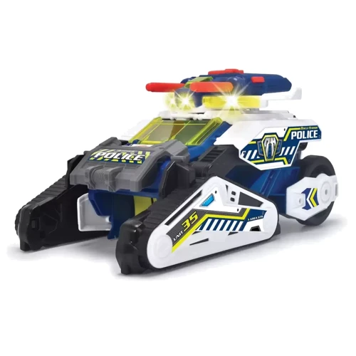 Игровой набор Dickie Toys Гибрид-спаситель Полицейский бот со звуковыми и светловыми эффектами 27 см (3794001): Развитие и изучение Развитие усидчивости, Сенсорное восприятие, Развитие фантазии, Развитие двигательной активности, Раз