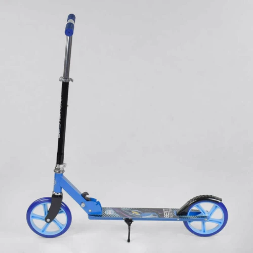 Самокат двухколесный Best Scooter с PU колесами и резиновыми грипсами Blue (87722): Тип колес литые