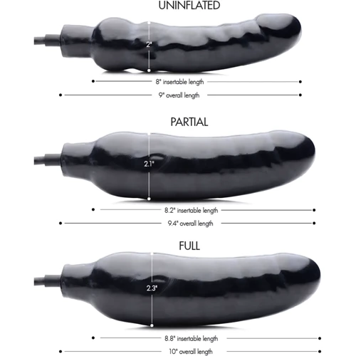Надувной фаллоимитатор Master Series Primal Inflatable Dildo (черный)