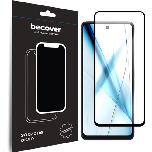 Аксесуар для смартфона BeCover Tempered Glass Black для Tecno Spark 20 Pro (KJ6) (710653): undefined undefined