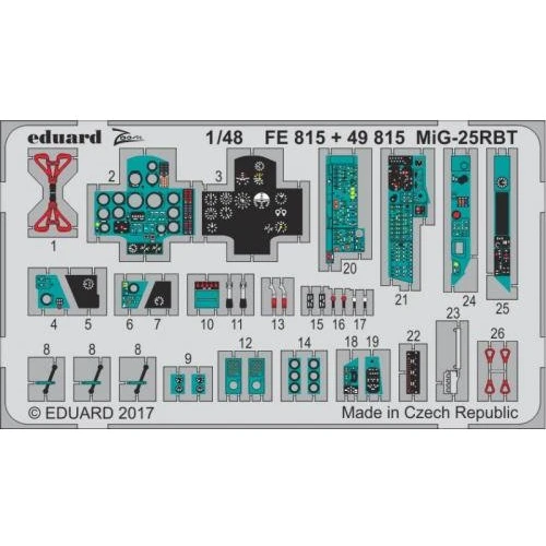 Фототравление Eduard для МиГ-25РБТ (ICM) EDU-FE815