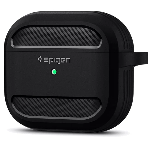 Чехол для наушников Spigen Rugged Armor Matte Black (ASD01978) for Apple AirPods 3 фото 1