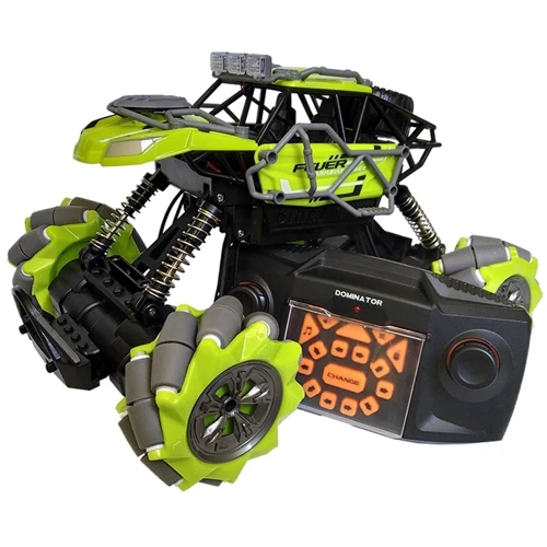 Трюковая Машинка Вездеход на р/у с пультом Fever Buggy 4WD 4x4, зеленая (SL-198A-PG)