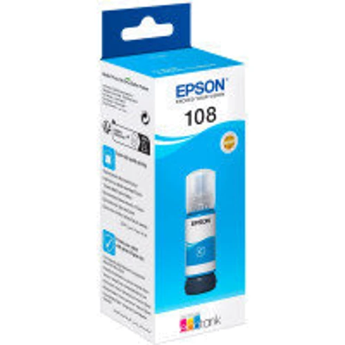 Чорнило Epson 108 EcoTank L8050/L18050 cyan (C13T09C24A): Колір Cyan
