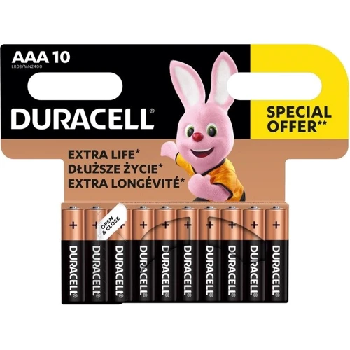 Щелочные батарейки Duracell AAA bat Alkaline 10 шт (5002509) фото 6