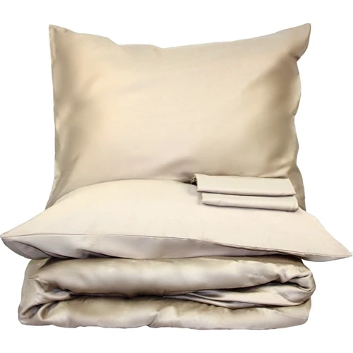 Простирадло на резинці LightHouse Sateen Premium 160х200х30 см бежевий (50644)