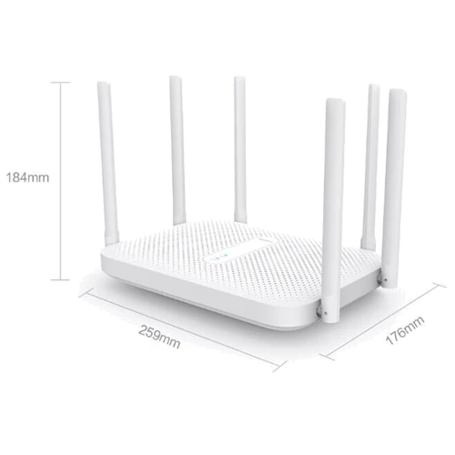 Маршрутизатор Wi-Fi Xiaomi Wi-Fi Router Redmi AC2100: Максимальная скорость 300+1733 Мбит/с