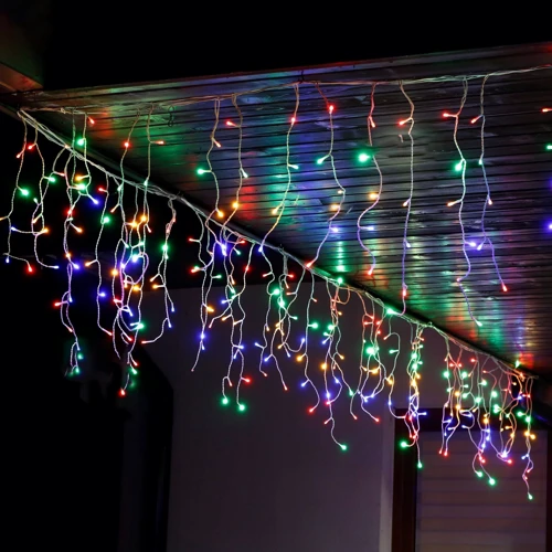 Гирлянда бахрома уличная (наружная) Springos 12 м 300 LED Pilot CL307 Mix фото 7