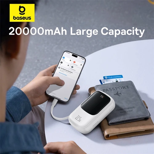 Внешний аккумулятор Baseus Power Bank 20000mAh Qpow Pro FC 22.5W White (P10067103213-00) фото 12