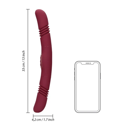 Двухсторонний вибратор Loveline Burgundy