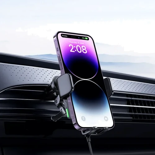 Держатель Hoco Car Holder Air Vent Wireless Charger HW10 15W Jenny Black фото 7