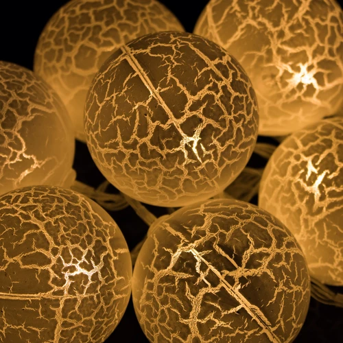 Гирлянда Springos Cracked Cotton Balls 2 м 10 LED теплый белый (CL0068): Длина, м 2