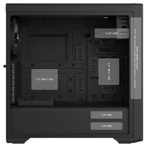 Корпус Zalman N3 (Black): Типорозмір Midi-Tower