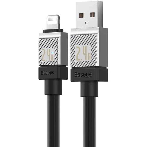 Кабель Baseus USB Cable to Lightning CoolPlay Series Fast Charging 2.4A 1m Black (CAKW000401) фото 3