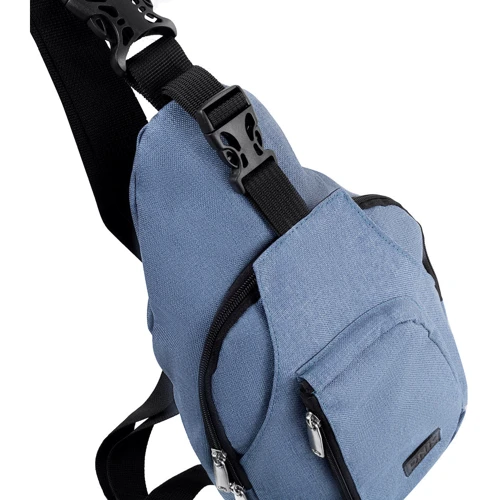 Мужская сумка-слинг DNK Leather синяя (DNK-JOKER№3-BAG-4): Тип ручки Плечевой ремень, Без ручки
