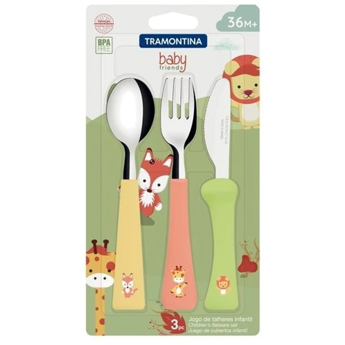 Набір столових приладів Tramontina Baby Friends 3 предмети (23797/906)