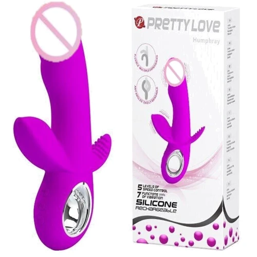 Вибратор с клиторальным и анальным стимуляторами PRETTY LOVE - HUMPHRAY, BI-014603