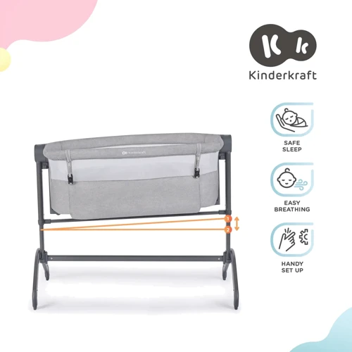 Приставная кроватка-люлька Kinderkraft Bea Grey (KLBEA000GRY0000) фото 7