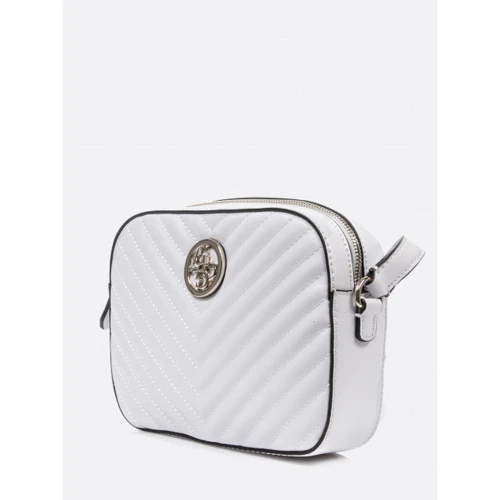 Женская сумка кросс боди Guess Kamryn белая (HWBQ6691120-WHI): Фактура Стеганая, Матовая, Гладкая