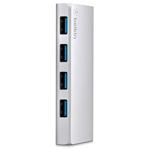 Адаптер Belkin Adapter Ultra-Slim Metal 4xUSB3.0 + USB-C Cable Silver (F4U088vf): Дополнительные разъемы USB OTG