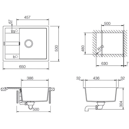 Schock DIY D-100S (15035013): Форма Прямоугольная